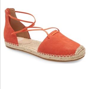 Eileen Fisher Orange Lace Espadrille Sz 8